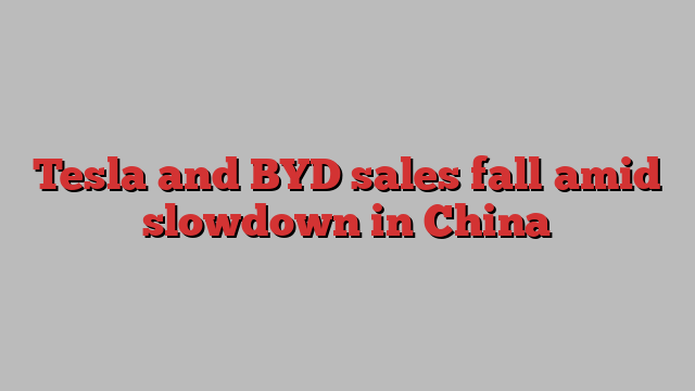 Tesla and BYD sales fall amid slowdown in China