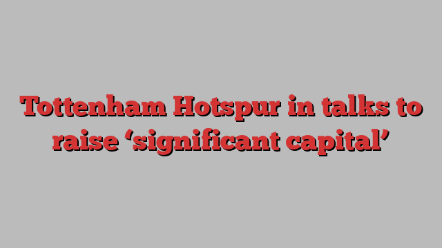 Tottenham Hotspur in talks to raise ‘significant capital’