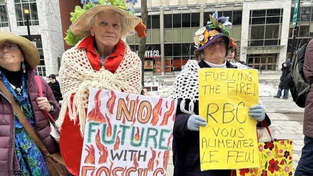 Stop funding fossil fuels, protesters tell RBC at Montreal rally