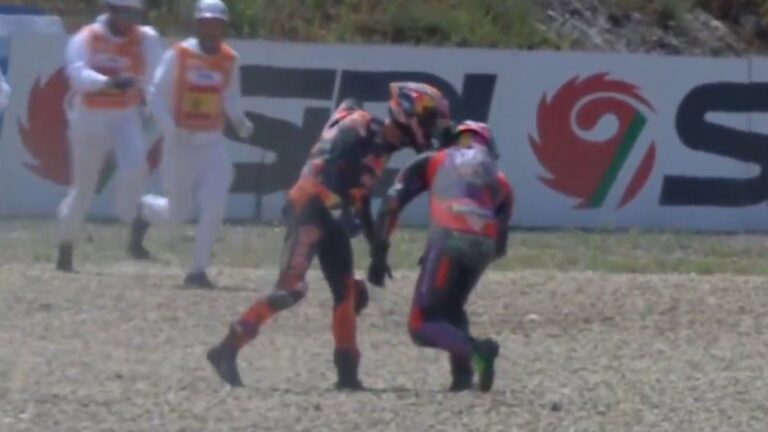 Jack Miller altercation with Franco Morbidelli, race-ending crash, video