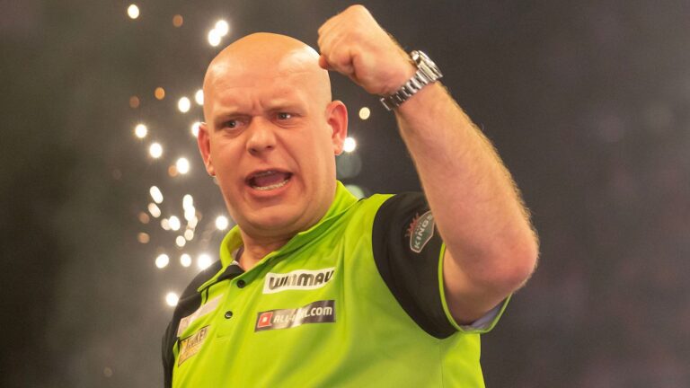 Premier League Darts: Michael van Gerwen claims fourth nightly win and ends Luke Littler’s winning streak in Birmingham | Darts News