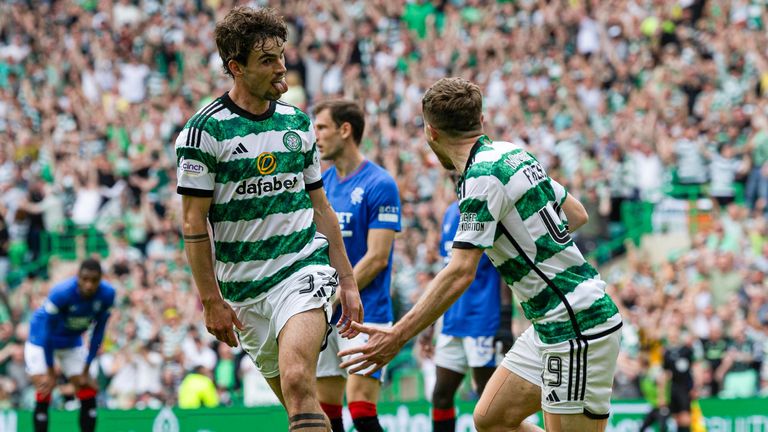 Matt O'Riley opened the scoring for Celtic against Rangers 