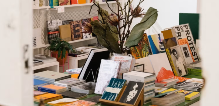 Books on display at Casa Bosques