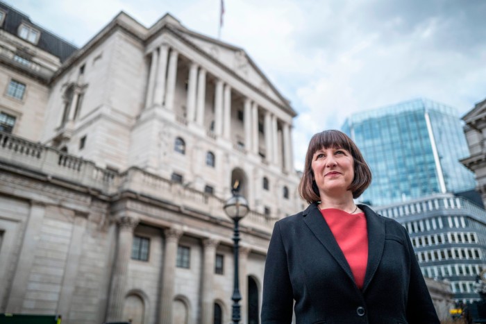 Rachel Reeves outside the Bank of England September 2023