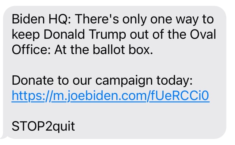  Text from Biden