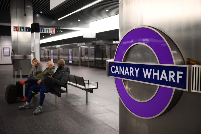 Canary Wharf station on the Elizabeth Line