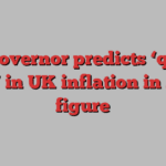 BoE governor predicts ‘quite a drop’ in UK inflation in April figure