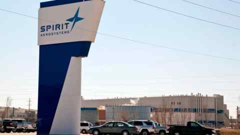 A Spirit AeroSystems sign