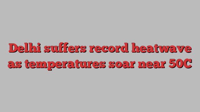 Delhi suffers record heatwave as temperatures soar near 50C