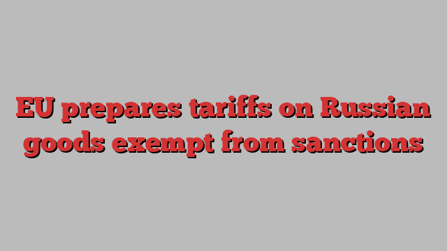 EU prepares tariffs on Russian goods exempt from sanctions