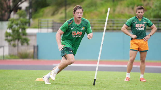 Michael Hooper at sevens training.