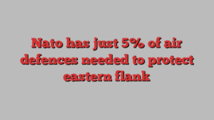 Nato has just 5% of air defences needed to protect eastern flank