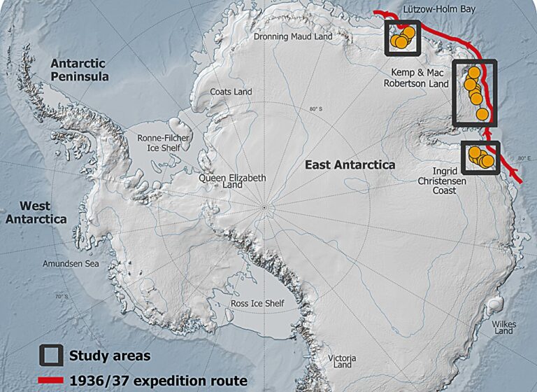 2,000 km of Antarctic ice-covered coastline has been stable for 85 years