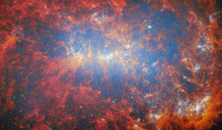 James Webb Space Telescope spots starburst galaxy