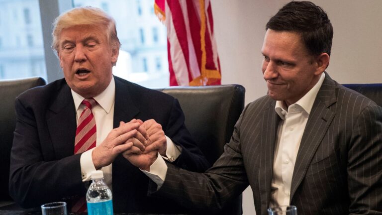 Peter Thiel says, ‘If you hold a gun to my head I’ll vote for Trump’