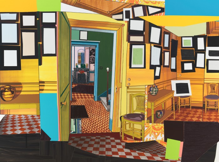 Monet’s Salle a Manger Jaune, 2021, by Mickalene Thomas