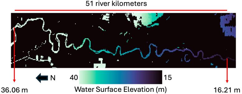 SWOT California Sacramento River Slope Data