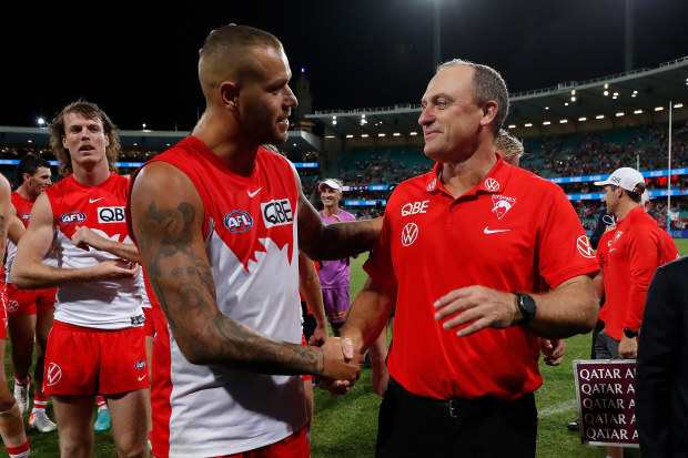 Sydney coach John Longmire says his relationship with Franklin was strong.