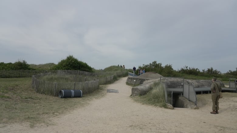 A war bunker on a beach