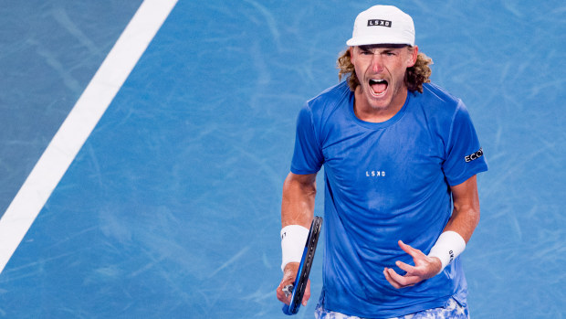 Max Purcell during the Australian Open at Melbourne Park on January 18, 2024 in Melbourne, Australia. (Photo by Andy Cheung/Getty Images)