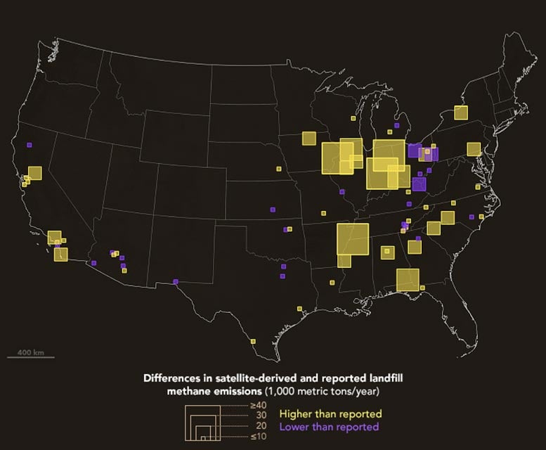 Differences Landfill Methane Emissions Annotated