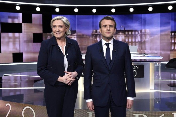 Marine Le Pen and Emmanuel Macron