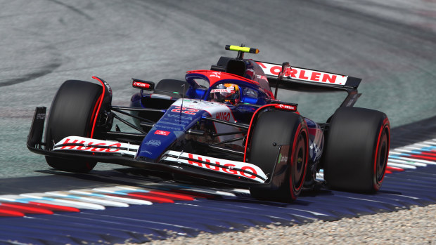 Yuki Tsunoda of Japan driving the (22) Visa Cash App RB VCARB 01 on track during qualifying ahead of the F1 Grand Prix of Austria at Red Bull Ring on June 29, 2024 in Spielberg, Austria. (Photo by Joe Portlock - Formula 1/Formula 1 via Getty Images)