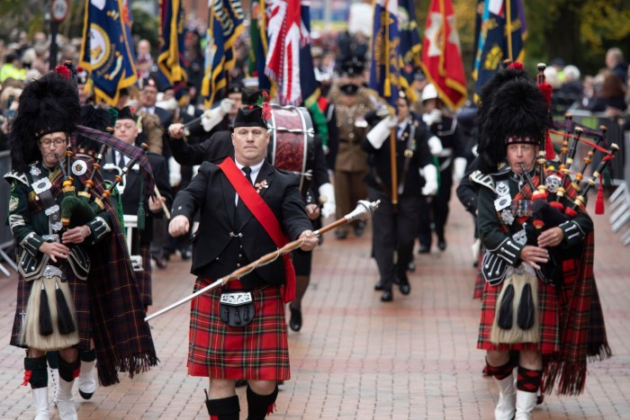 The Armistice Day parade in Bedworth 