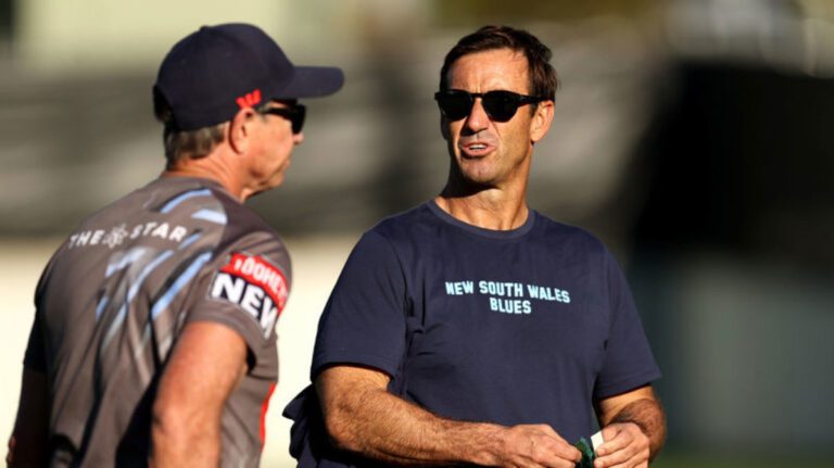 NSW Blues legend Andrew Johns praying for rain at Accor Stadium EXCLUSIVE