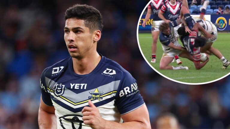 Heilum Luki sin binned for dangerous throw, Phil Gould reaction; Sydney Roosters vs North Queensland Cowboys result