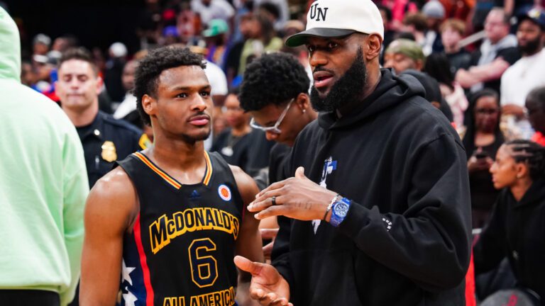 Bronny James taken by Los Angeles Lakers at pick No.55, agent Rich Paul’s Australia threat