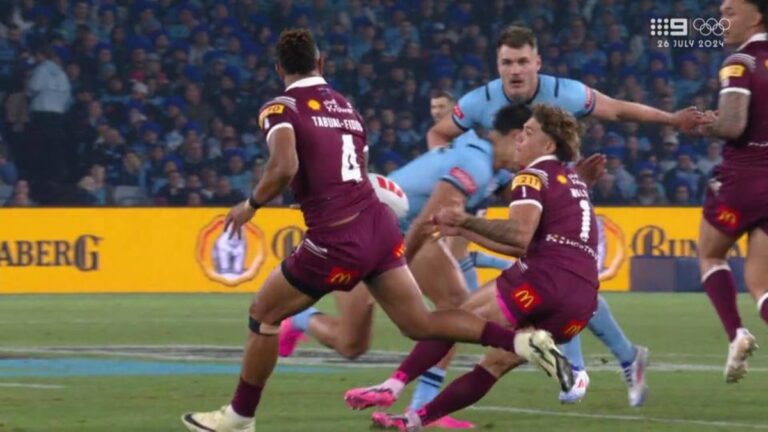 NSW Blues’ Joseph Suaalii sent off for high tackle on Reece Walsh video, cops ban, Billy Slater reaction