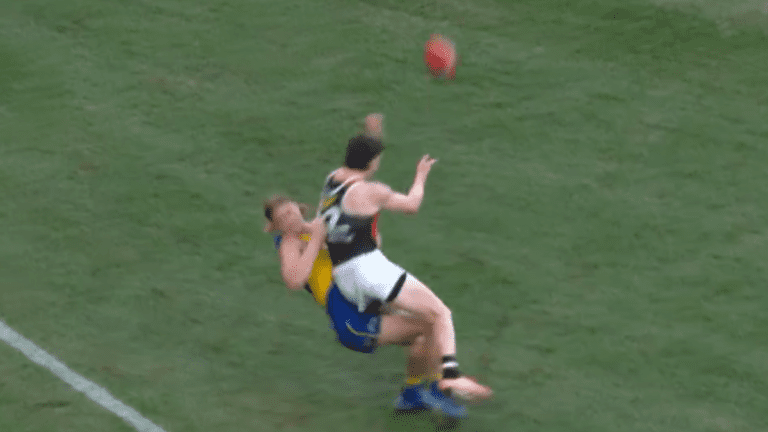 Young Eagle Harley Reid’s Rising Star chance in jeopardy after sling tackle on Saint Darcy Wilson