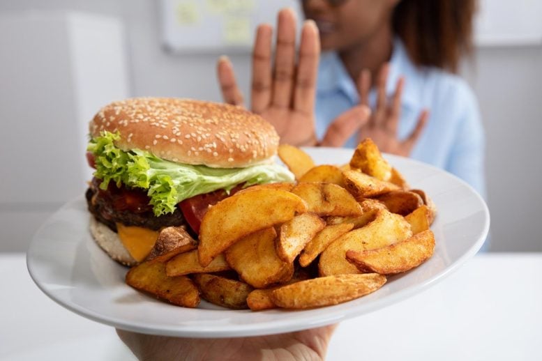 Woman Refusing Unhealthy Food