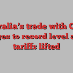 Australia’s trade with China surges to record level after tariffs lifted