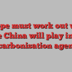 Europe must work out what role China will play in its decarbonisation agenda