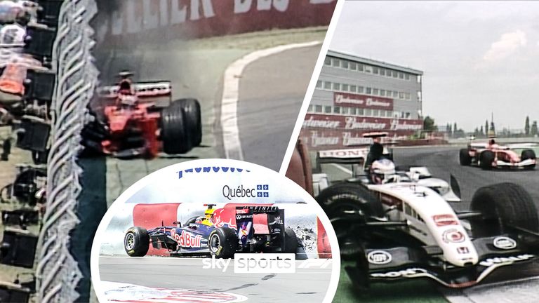 Watch how the &#39;Wall of Champions&#39; claimed its name after many champion drivers ended up parked in the wall at the final corner of the Canadian GP.