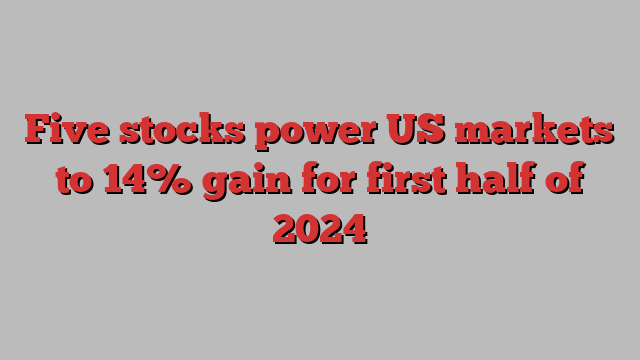 Five stocks power US markets to 14% gain for first half of 2024