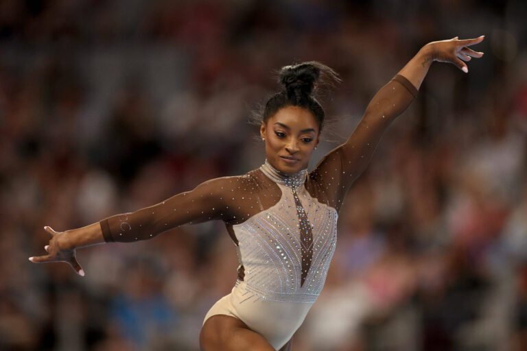 Simone Biles wins ninth national all-around title, sweeps event titles at U.S. Gymnastics Championships