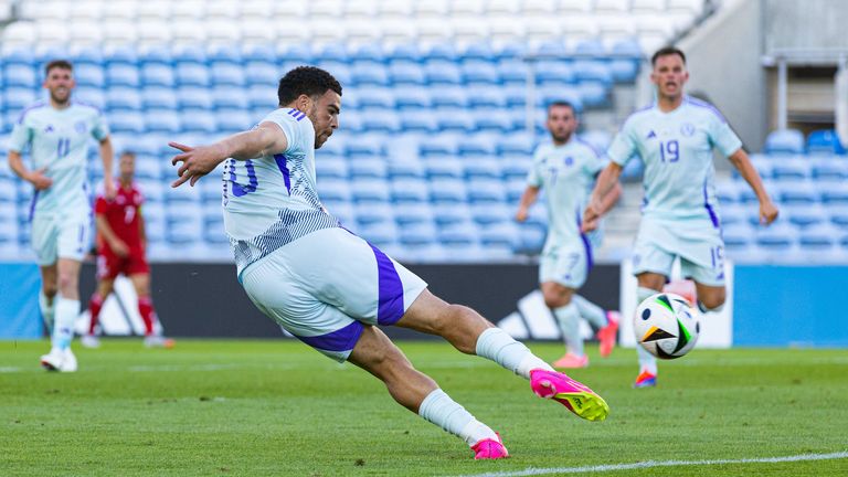 Scotland's Che Adams scores to make it 2-0