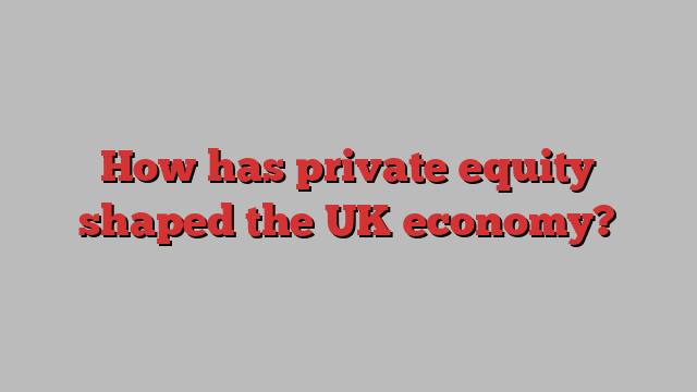 How has private equity shaped the UK economy?