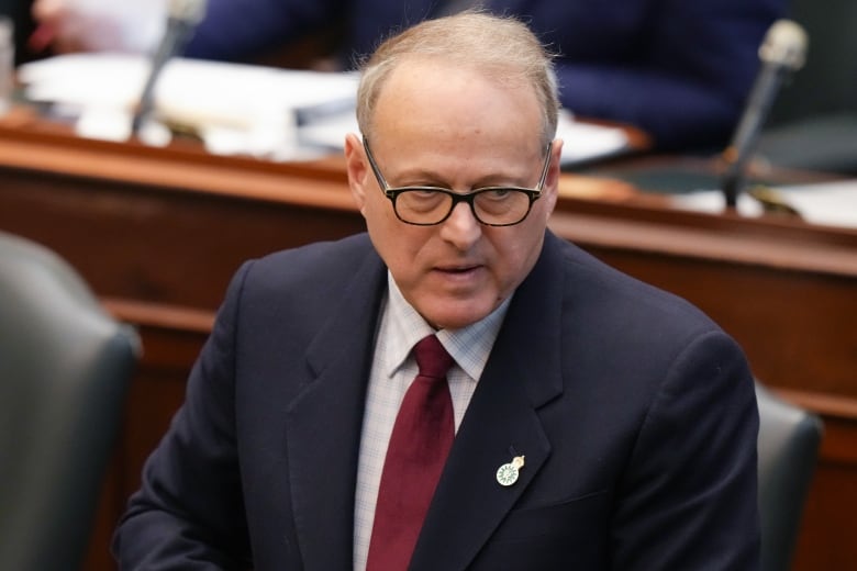 Michael Kerzner, Ontario's Solicitor General, attends Question Period at the Ontario Legislature in Toronto on Nov. 28, 2023.