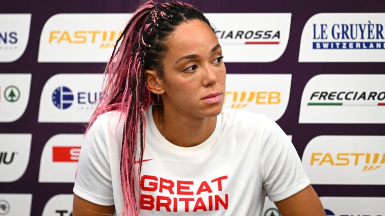 Great Britain's Katarina Johnson-Thompson pulled out of the European Championships with a leg injury