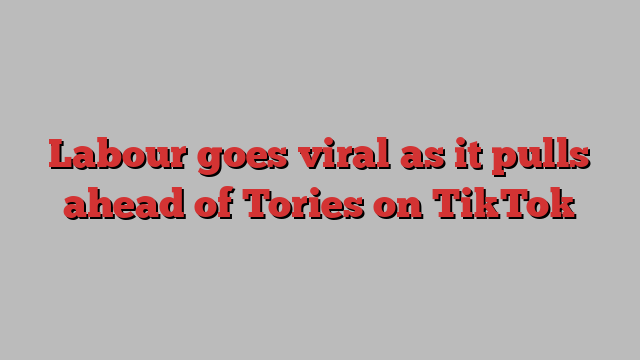 Labour goes viral as it pulls ahead of Tories on TikTok