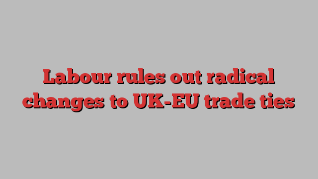 Labour rules out radical changes to UK-EU trade ties