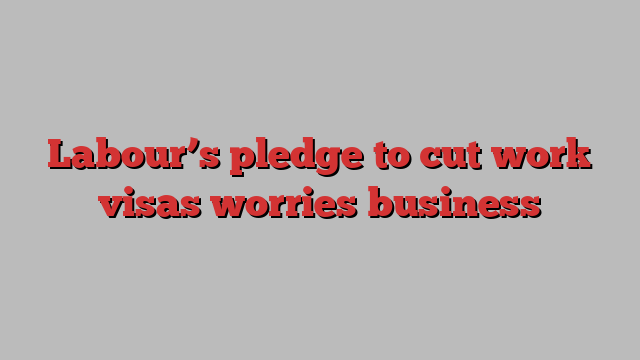 Labour’s pledge to cut work visas worries business