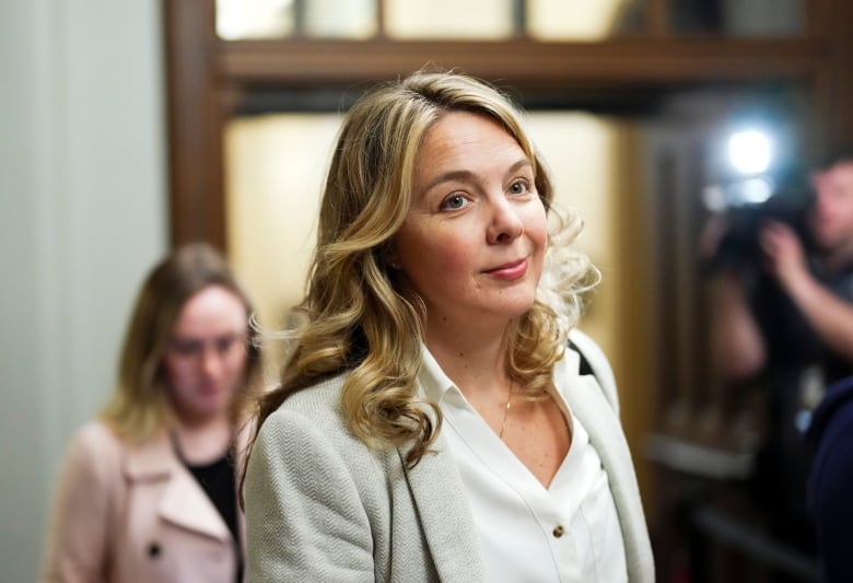 Families, Children and Social Development Minister Jenna Sudds arrives to a cabinet meeting on Parliament Hill in Ottawa on Tuesday, May 28, 2024.