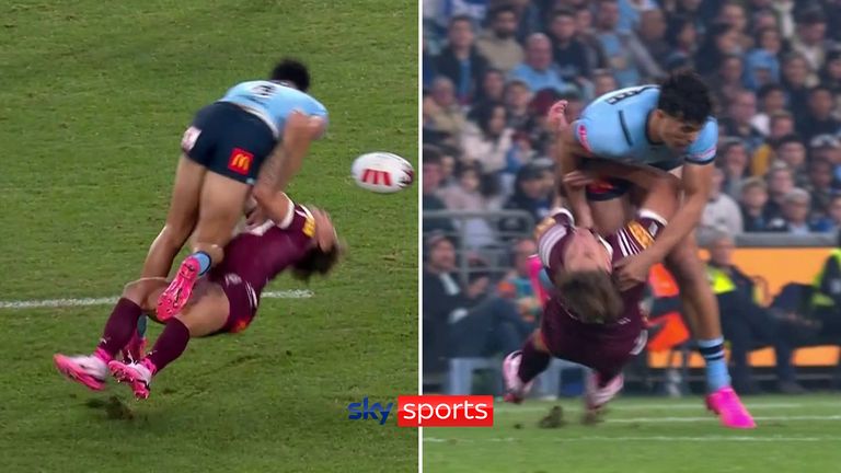 New South Wales were reduced to 12 men in the opening 10 minutes of their clash with Queensland as Joseph Suaalii became just the sixth man to be sent off in State of Origin history