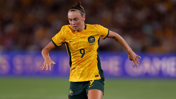 Caitlin Foord in action for the Matildas.