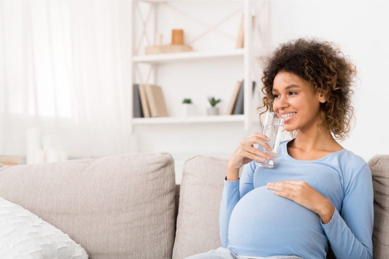 Pregnant Woman Drinking Water